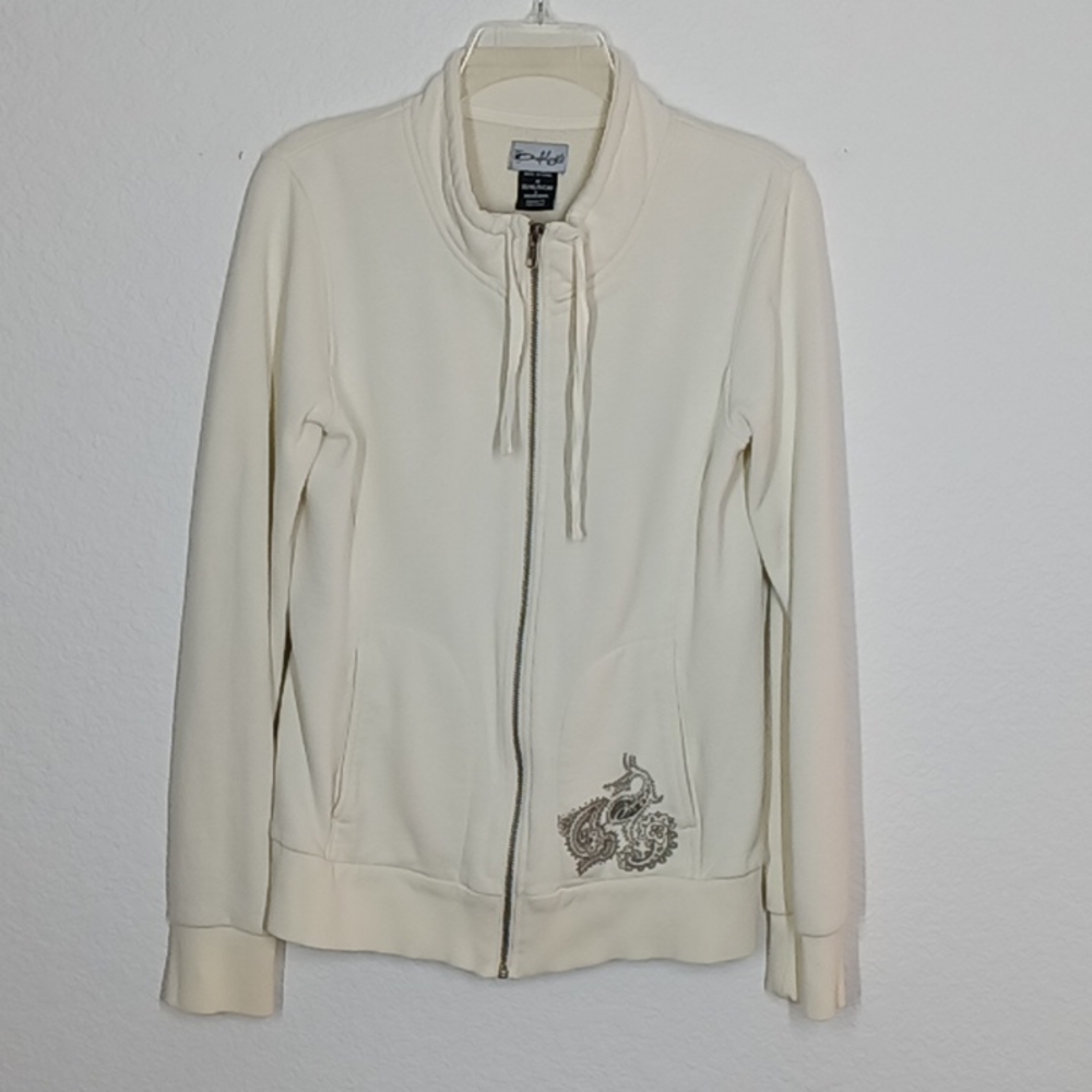 OAKLEY | Cream Zip Up Front Long Sleeve Jacket M